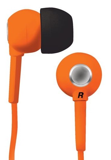 Наушники вкладыши BBK EP-1200S 1.2м оранжевый проводные (в ушной раковине)
