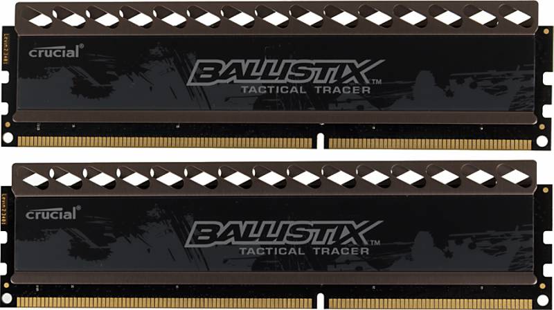 Память DIMM 4 Gb*2 DDR3 1866MHz Crucial Kit of 2 RTL Ballistix Tactical Tracer CL9, BLT2CP4G3D1869DT2TXOBCEU