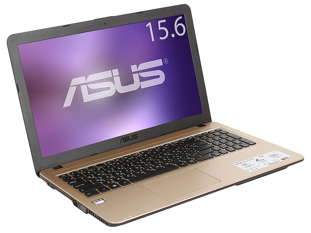 Ноутбук ASUS X540YA, 15.6", AMD E1-Series E1-7010, 1500 МГц, 2048 Мб, 500 Гб, Radeon R2, Wi-Fi, Cam, Windows 10 Home (64 bit), коричневый