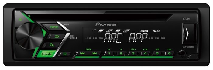 Автомагнитола CD Pioneer DEH-S100UBG 1DIN 4x50Вт