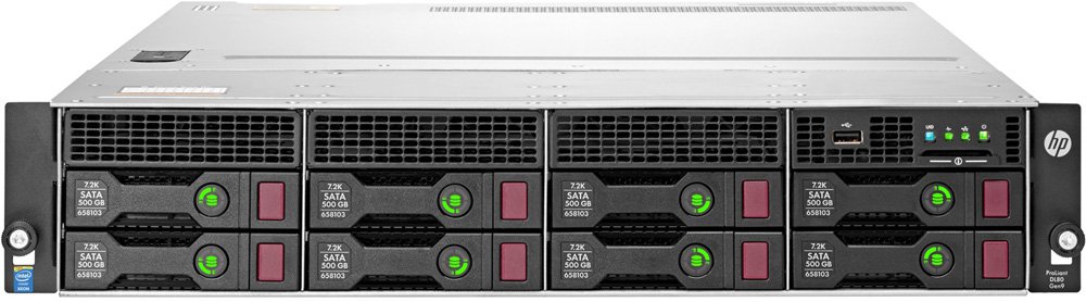 Сервер HP ProLiant DL80 Gen9 1xE5-2609v4 1x8Gb x8 3.5" SATA H240 DP 361i 1x550W 1-1-1 (833869-B21)