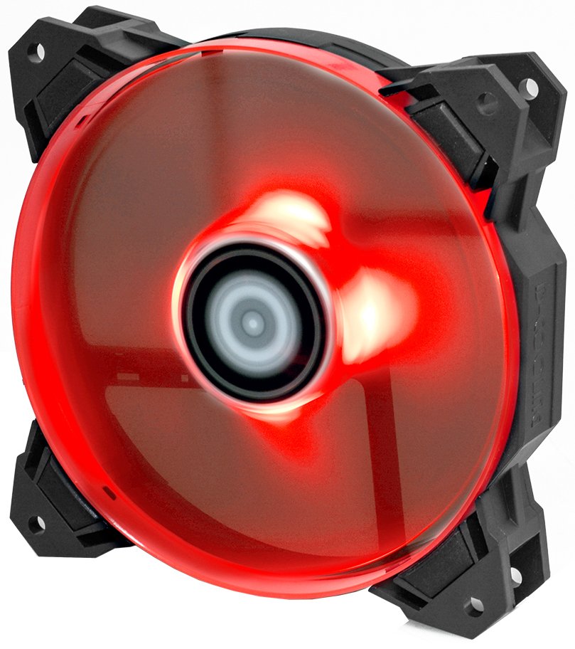 Вентилятор,ID-COOLING SF-12025-R , (120x120x25мм, 4pin, 700-1500 об/мин, PWM) Red