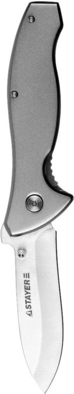 Нож STAYER "PROFI" складной, с металлической рукояткой, средний