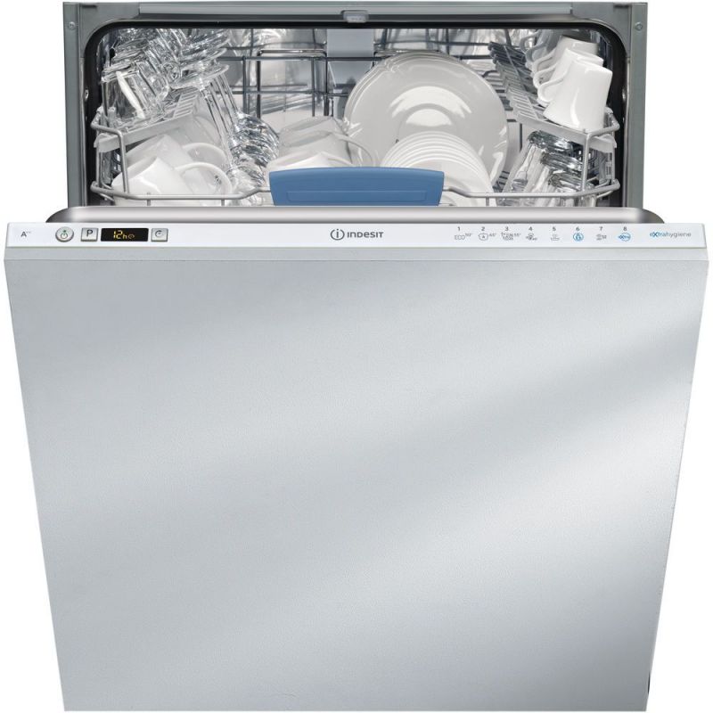 Встраиваемая посудомоечная машина Indesit DIFP 8B+96 Z, 82x59,5x57 см, 8 программ, 14 комплектов, цифровой дисплей, отсрочка пуска 1-21 ч