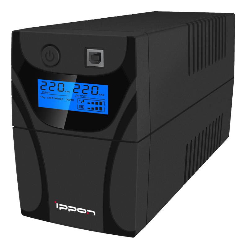 ИБП,Ippon Back Power Pro LCD 600, 360Вт 600ВА черный