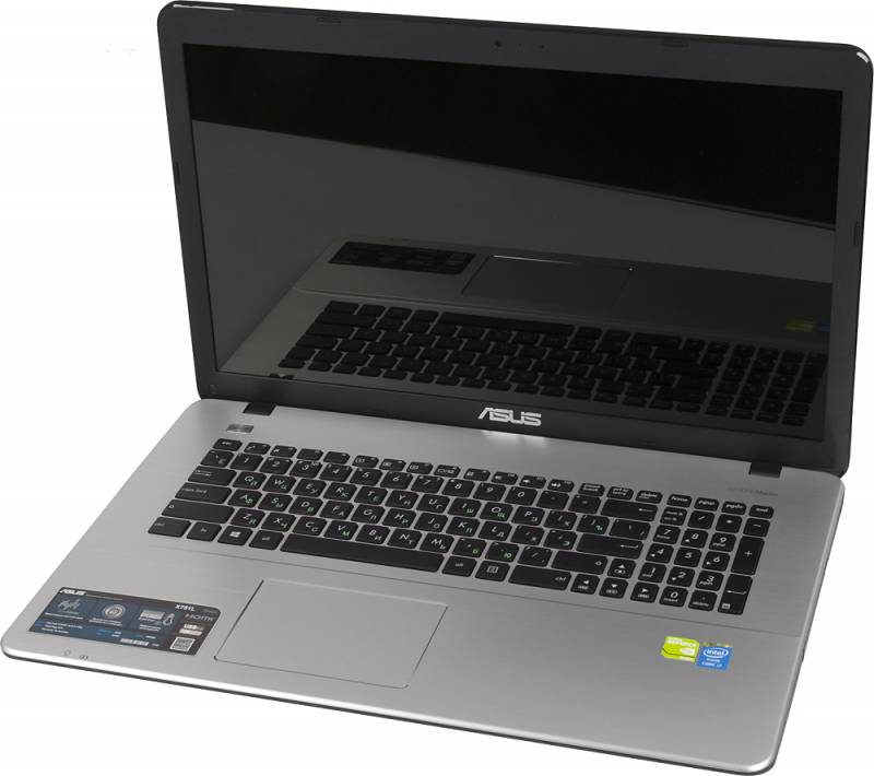 Ноутбук ASUS X751LN-TY061H (17.3"(1600x900)/Core i7 4510U(2Ghz)/6144Mb/500Gb/DVDrw/nVidia GeForce 840M(2048Mb)/Cam/BT/WiFi/47WHr), 90NB06W5-M00760