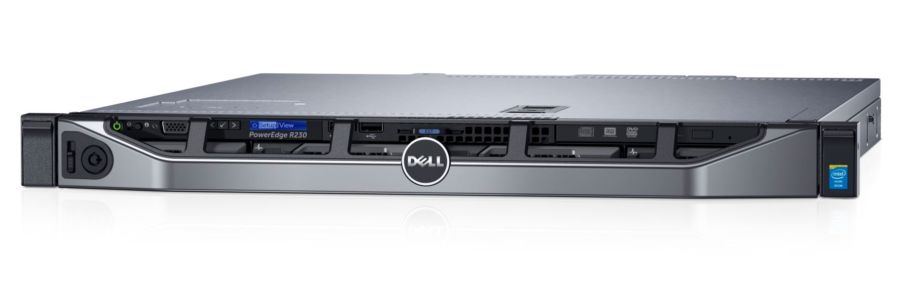 Сервер Dell PowerEdge R230 E3-1220v5 (3.0GHz, 4C), 8GB (1x8GB) UDIMM, (1)*1TB SATA 7.2k (up to 4x3.5"), Embedded SATA, Broadcom 5720 DP 1Gb LOM, iDRAC