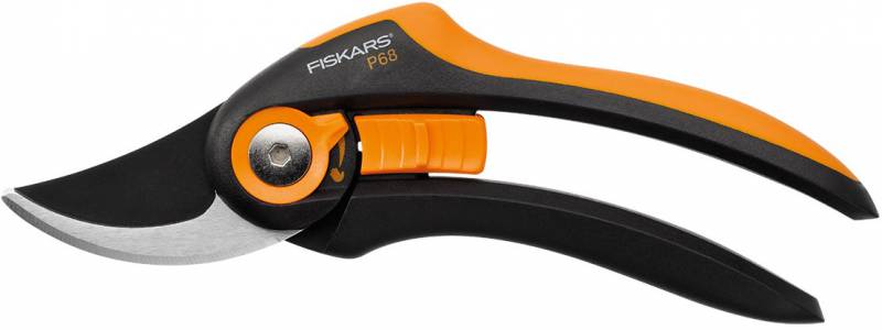 Секатор плоскостной Fiskars SmartFit P68 черный/оранжевый (111610)