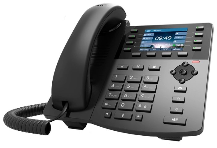 Телефон D-LINK DPH-150SE/F5A, протоколы связи: SIP, громкая связь (Hands Free), подключение гарнитуры, встроенный цветной LCD-дисплей