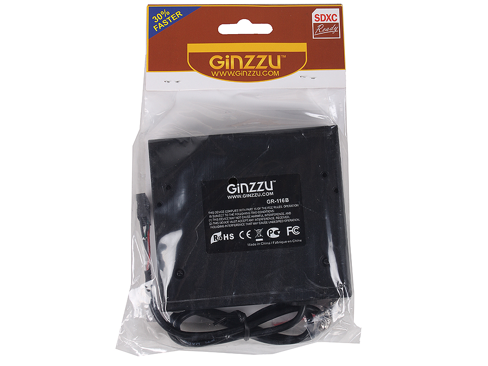 Card Reader,Ginzzu GR-116B , (USB 2.0 3.5" int)