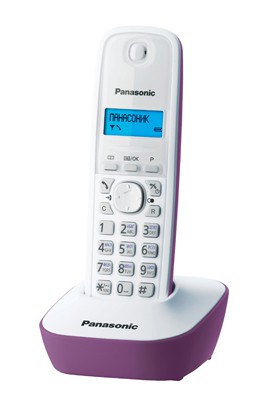 Телефон Panasonic KX-TG1611RUF фиолетовый/белый