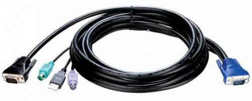 Набор кабелей,D-Link KVM-402, для DKVM - 2хPS/2,1xVGA, 1xUSB 3м