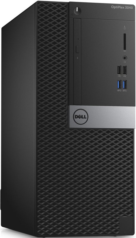 Персональный компьютер Dell OptiPlex 3040 MT, i3-6100(3.7GHz,3M,DC),  4(1x4)GB DDR3L 1600MHz, 500GB, GMA HD530, DVD+/-RW, кеув, mouse, W7 Pro 64