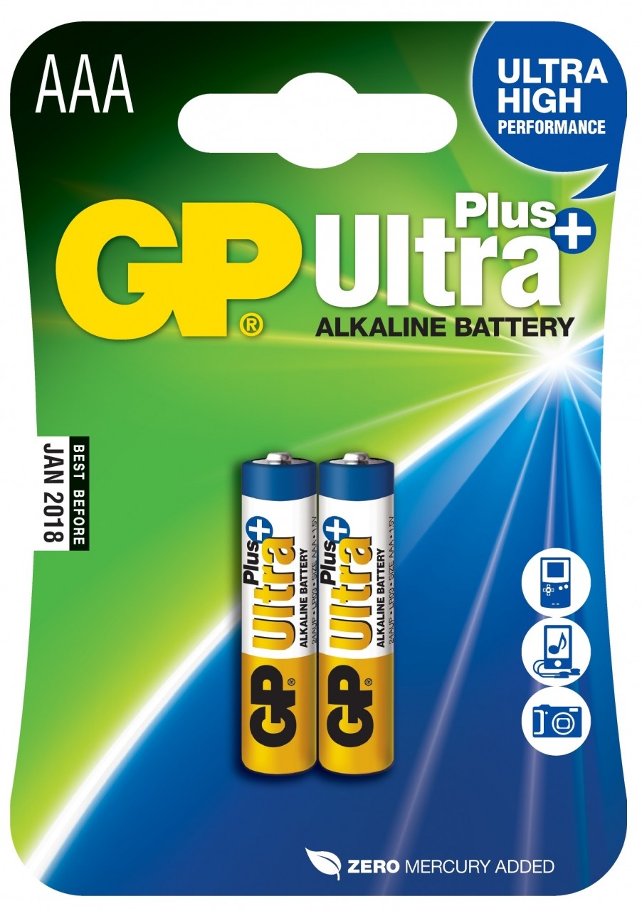 Батарейка,GP Ultra Plus LR03 AAA 2 шт