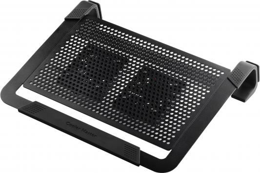 Подставка для ноутбука Cooler Master NotePal U2 Plus Black (17", All+Rubber, 2x(80x80x10), 10pcs/box), R9-NBC-U2PK-GP