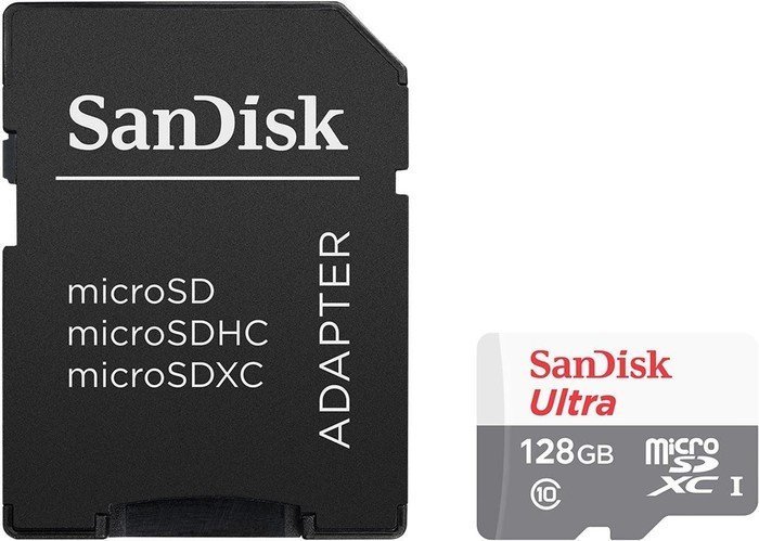Память Micro Secure Digital Card 128 GB, (MicroSD) Class 10 Sandisk, SDSQUNS-128G-GN6TA