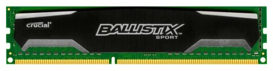 Память DIMM 8 GB DDR3 1600 MT/s (PC3-12800) CL9 @1.5V Ballistix Sport UDIMM 240pin, Crucial, BLS8G3D1609DS1S00CEU