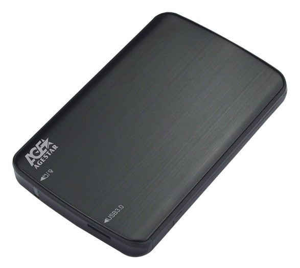 Корпус внешний для SATA HDD 2.5",USB 3.0,AgeStar,Black, (3UB2A12)