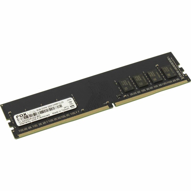 Память оперативная Foxline DIMM 4GB 3200 DDR4 CL22 (512*8), FL3200D4U22-4G