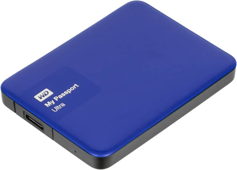 Накопитель HDD 500 Gb WD My Passport Ultra (5400 об/мин) 2.5" USB 3.0 синий, WDBBRL5000ABL-EEUE