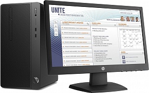 Компьютер с монитором HP  Bundle DT PRO A MT, AMD Ryzen 3 2200G, 4Gb, 500Gb,  ОС:  Отсутствует 