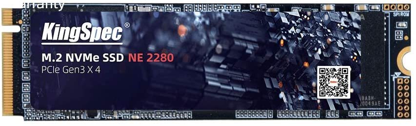 Накопитель SSD,256 GB,Kingspec M.2 2280 , PCI-E 3.0 x4 NVMe, NE-256