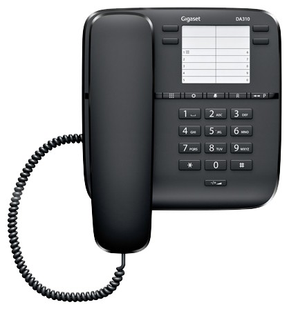 Телефон,Siemens Gigaset DA310  Black, (проводной)