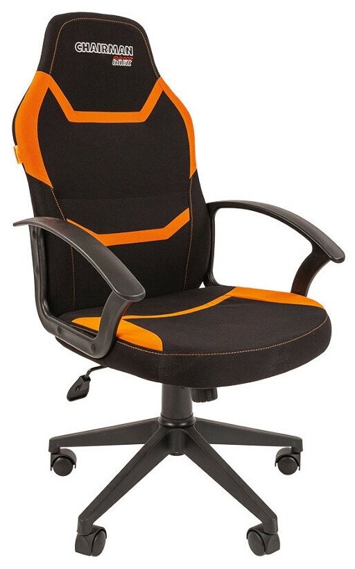 Офисное кресло Chairman Game 9 Россия ткань черно/оранжевый