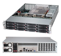 Supermicro SuperChassis 2U 826BE16-R920LPB/ noHDD(12)LFF/ noHDD(2)SFF(opt+MCP-220-82609-0N)/ 7xLP/ 2x920W Platinum(13.68"x13",12"x13" with rear 2.5" H