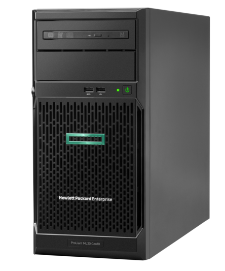 Сервер HP ProLiant ML30 Gen10 E-2134 Hot Plug Tower(4U)/Xeon4C 3.5GHz(8MB)/1x16GB2UD_2666/S100i(ZM/RAID 0/1/10/5)/noHDD(4)LFF/noDVD/iLOstd(no port)/1N