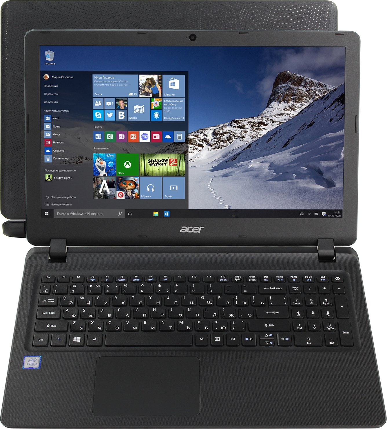 Ноутбук,Acer Extensa EX2540-34D1 Intel® Core™ i3-6006U,4 GB,500GB,DVD-RW,Intel HD Graphics 520,15.6",WXGA,Windows 10, NX.EFHER.064