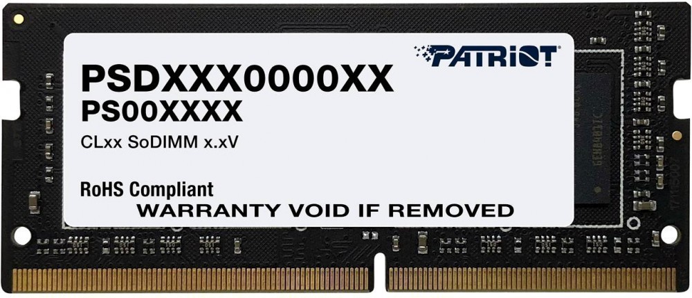 Память SO-DIMM ,8 GB,DDR4,PC21300/2666, Patriot, PSD48G266681S