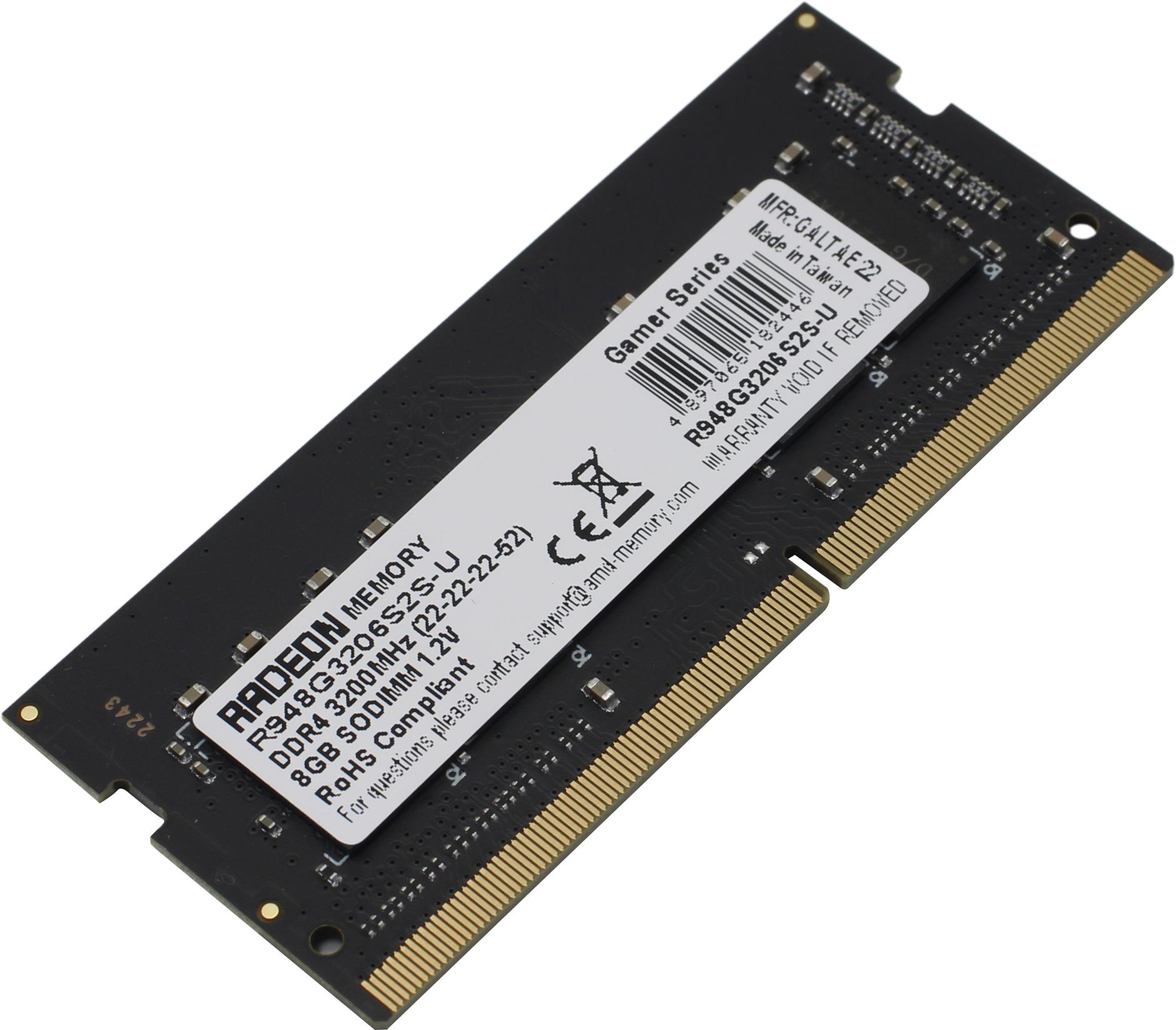 Память SO-DIMM ,8 GB,DDR4,PC25600/3200, AMD Radeon R9, R948G3206S2S-U