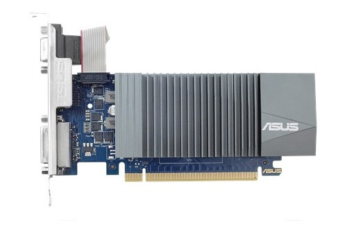 Видеокарта,ASUS,PCIe-16x,2 GB,DDR5,GeForce GT710 Silent, DVI-D+HDMI+VGA, GT710-SL-2GD5-BRK