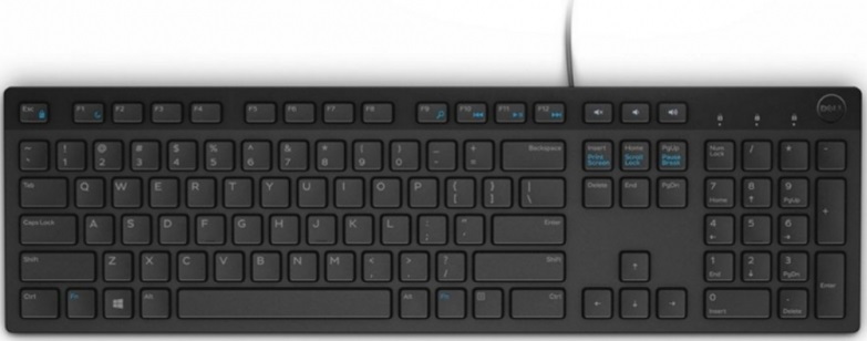 Клавиатура :  Dell KB216-USB  черная (комплект) Keyboard : Russian (QWERTY) KB 216- Black (RTL BOX), 580-ADGR