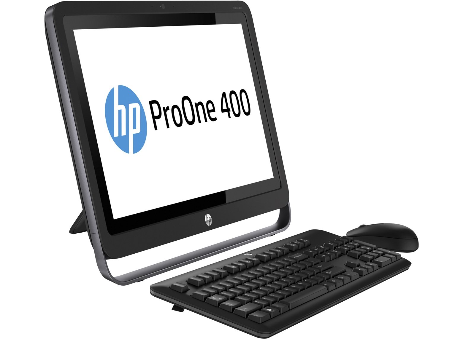 Моноблок HP ProOne 400 G1 AIO (i3 4160 (2.9)/4Gb/500Gb/DVDRW/CR/Free DOS/GbitEth/WiFi/BT/120W/клавиатура/мышь/Cam/черный/серебристый 23"), M3W42EA