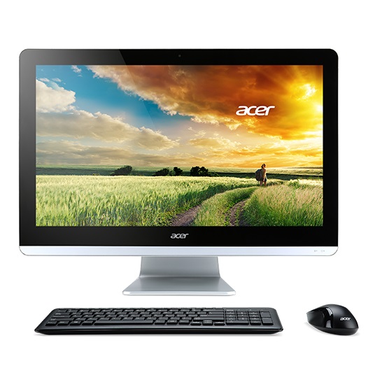 Моноблок Acer Aspire ZC-700 19.5" HD+ P N3700/4Gb/1Tb/GTX920M/DVDRW/Free DOS/WiFi/BT/клавиатура/мышь/черный/серебристый