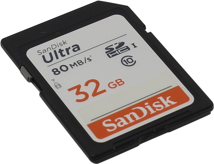 Флеш карта SD 32GB SanDisk SDHC Class 10 UHS-I Ultra 80MB/s