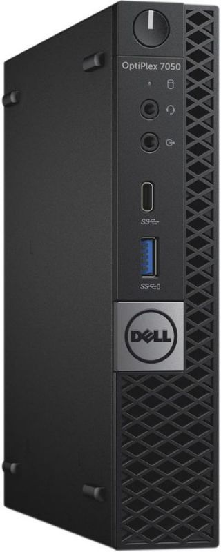 Персональный компьютер Dell OptiPlex 7050 Micro, Core i7-7700T (2.9GHz, 8M, QC), 8(1x8)GB DDR4, 500GB, HD630, WiFi, BT, кеув, mouse, Win10 Pro, TPM, 3