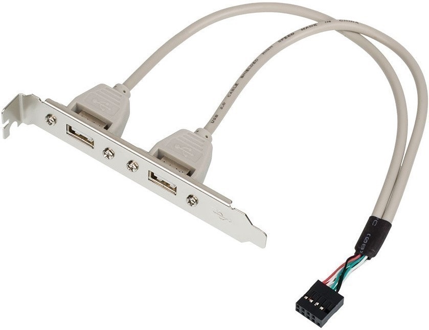 Планка расширения 2 порта USB 2.0 на заднюю панель, ATCOM AT5257