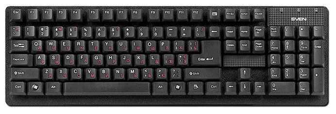 Клавиатура,SVEN Standard 301 , USB, черная, SV-03100301UB/SV-013332