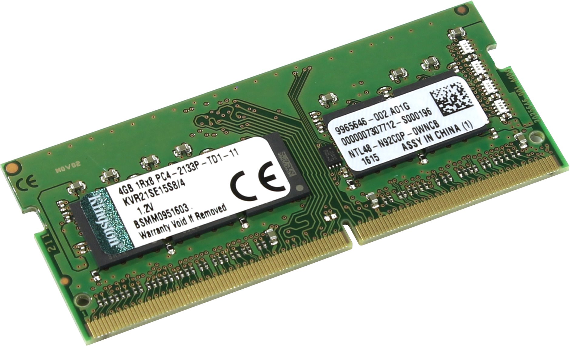 Память Kingston DDR4, 4GB, PC4-19200, 2400MHz, SR x 8, SO-DIMM, KCP424SS8/4