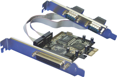 Плата, (2 COM-порта,1LPT-порт) PCIe-x1