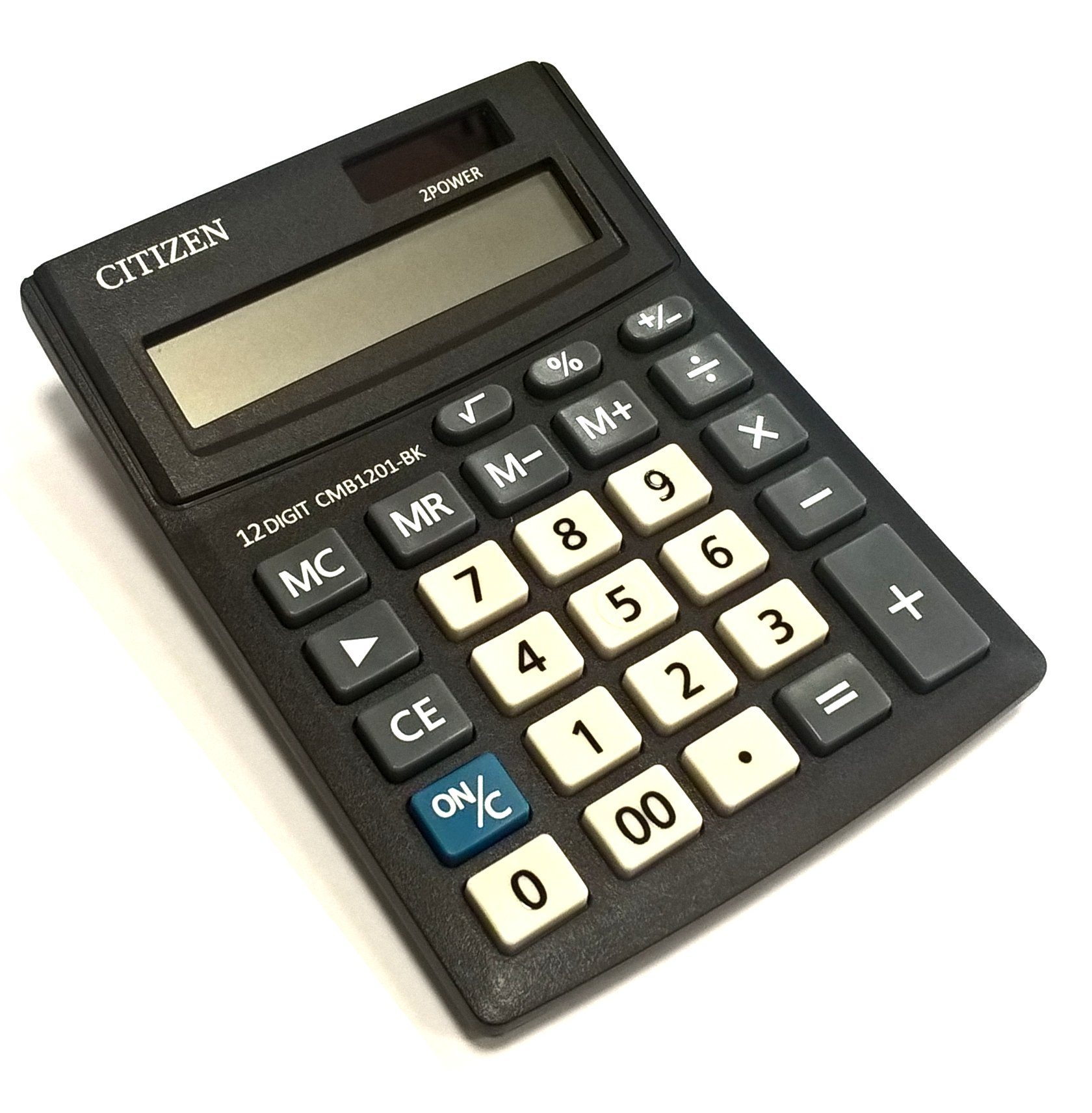 Калькулятор CITIZEN BUSINESS LINE CMB1201BK, настольный, 12 разрядов, двойное питание, 100x136 мм
