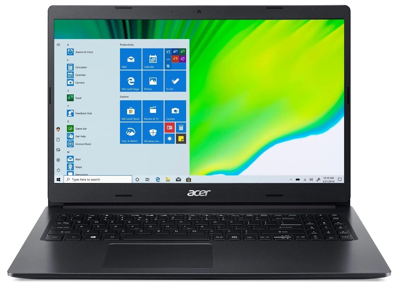 Ноутбук Acer Extensa EX215-22-A2AZ 15.6" FHD, AMD A-3020e, 4Gb, 256Gb SSD, noODD, Win10, черный (NX.