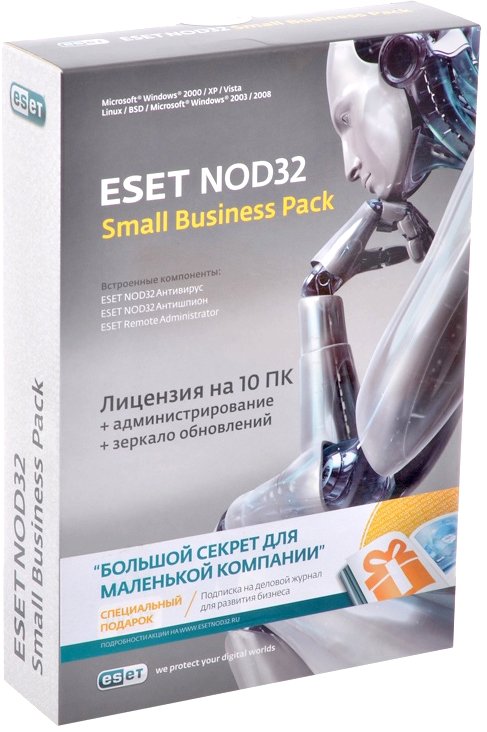 Базовая лицензия (карта) Eset NOD32 Small Business Pack newsale for 10 user 1 year (NOD32-SBP-NS(CARD)-1-10)