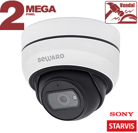 Видеокамера IP Beward SV2005DB 2 Мп, 1/2.8'' КМОП Sony Starvis, 0.002 лк (день)/0.001лк (ночь),