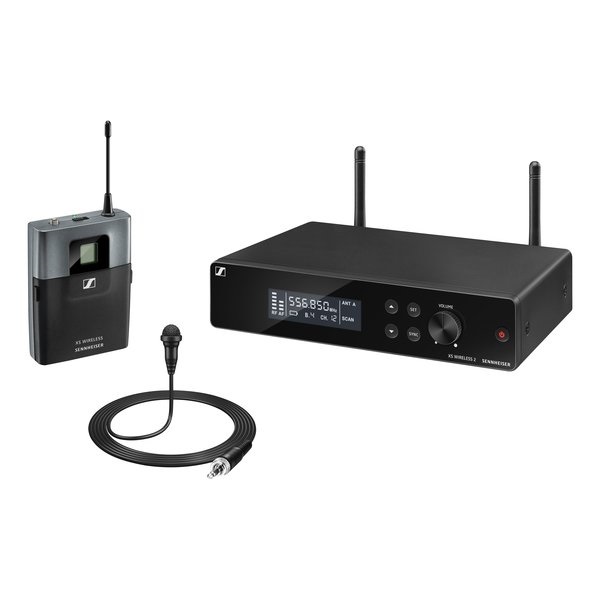 Радиосистема Sennheiser XSW 2-ME2-A Презентационная РЧ-система, 548-572 МГц, 12 каналов, рэковый приёмник, поясной передатчик, петличный микрофон ME2-