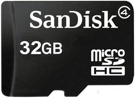 Память microSDHC 32Gb Class4 Sandisk, SDSDQM-032G-B35A