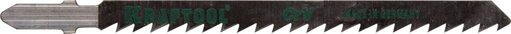 Полотна KRAFTOOL для эл/лобзика, Cr-V, по дереву, ДСП, ДВП, чистый рез, EU-хвост., шаг 4мм, 75мм, 2шт
